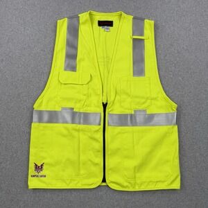 Drifire Vest Mens Medium Yellow Hi-Vis Reflective FR Cat 2 Utility Workwear